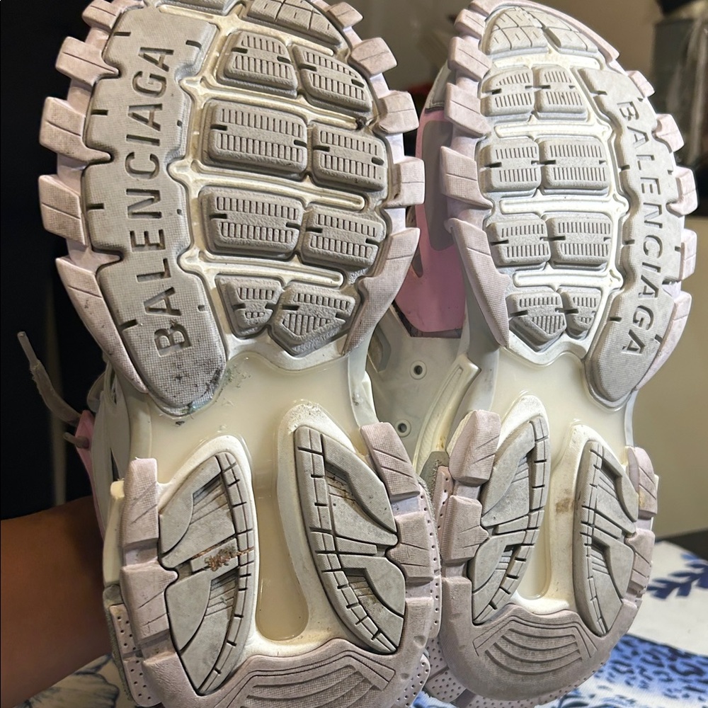 Balenciaga Authentic LED Track Sneakers in Gray and Pink with COA No Box-ON SALE - Picture 11 of 16